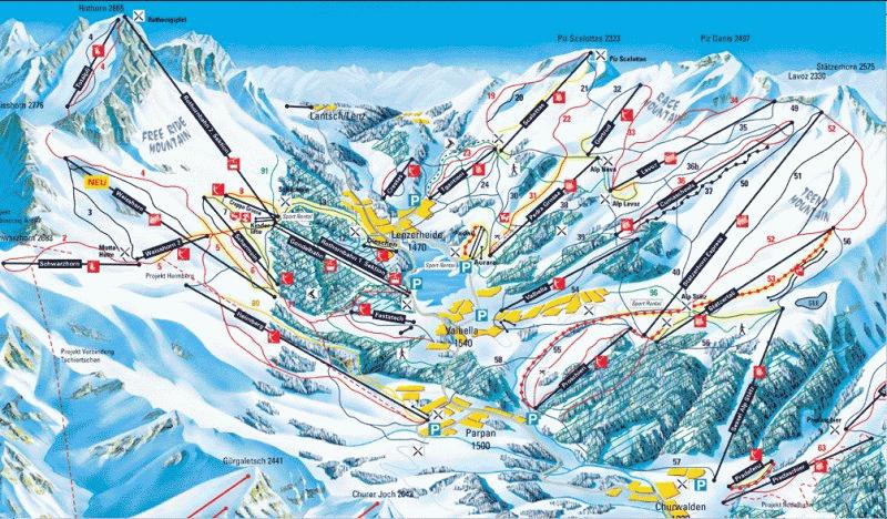 Lenzerheide Piste Map