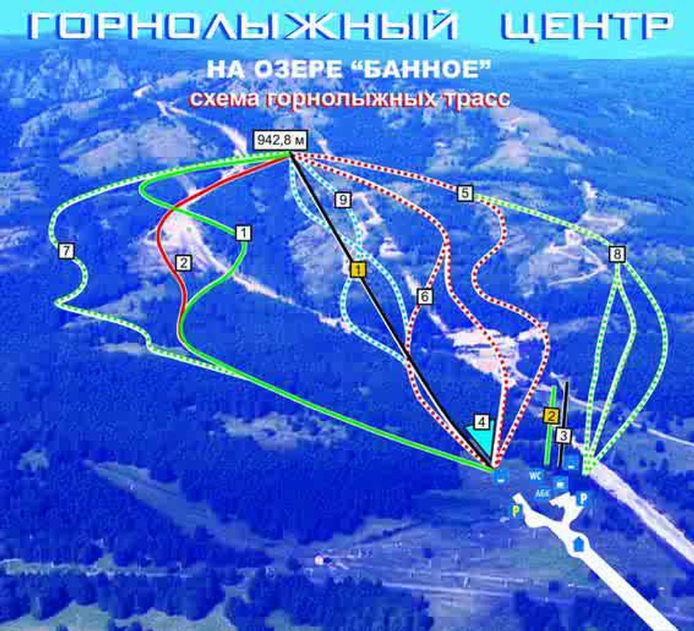 Горнолыжный курорт абзаково трассы схема