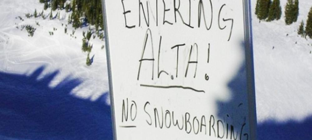 Alta Snowboard Ban