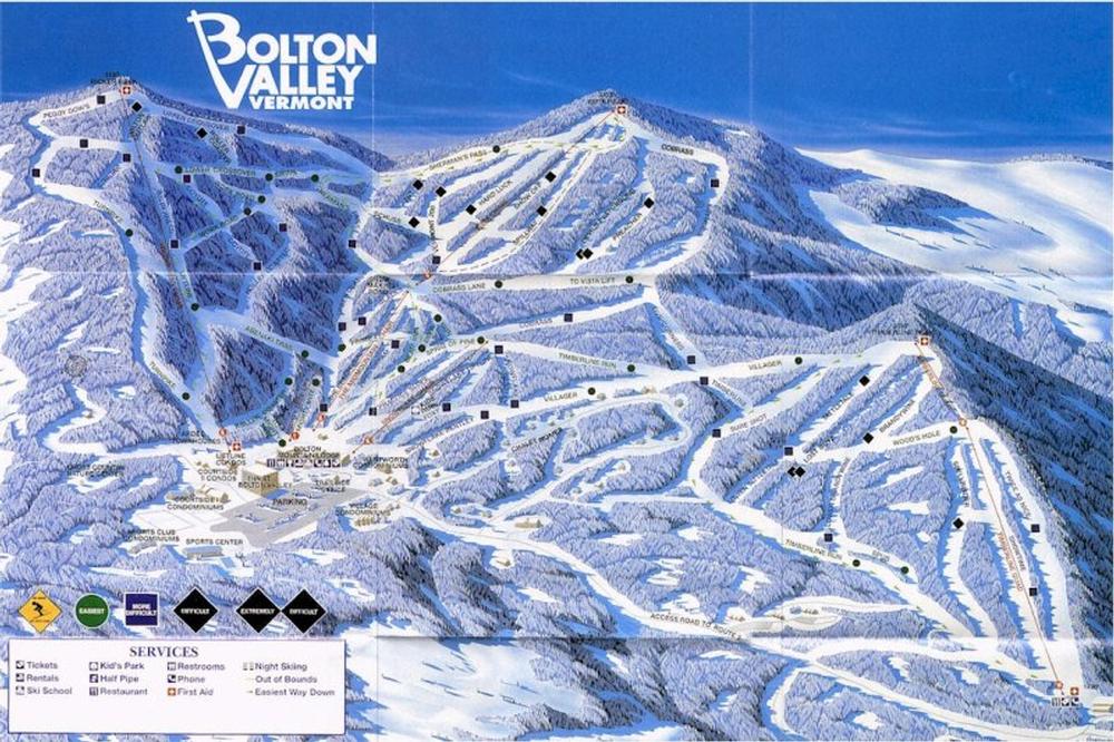 Bolton Valley Trail Map Bolton Valley Resort Guide - World Snowboard Guide